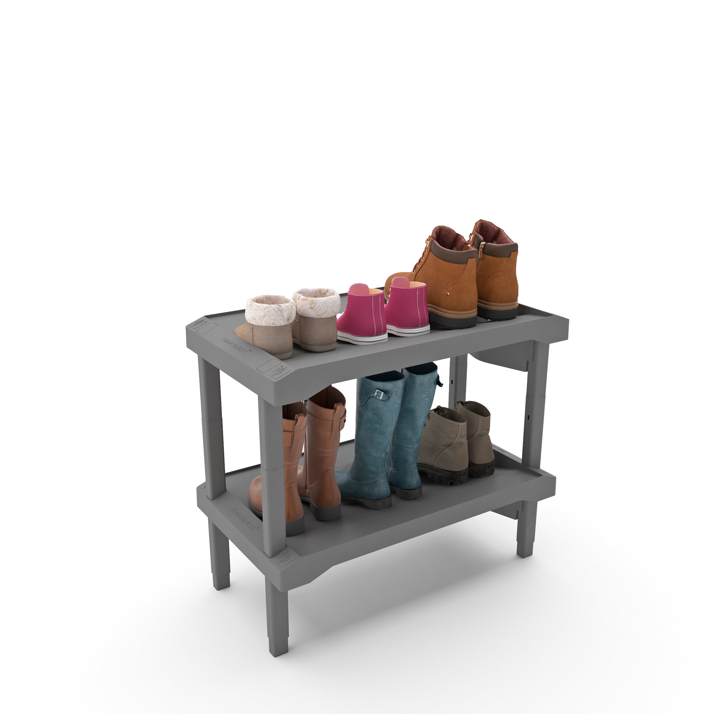 Boot Rack Channeling Water Into Containers - Practical & Stackable - Rakabot Plastico